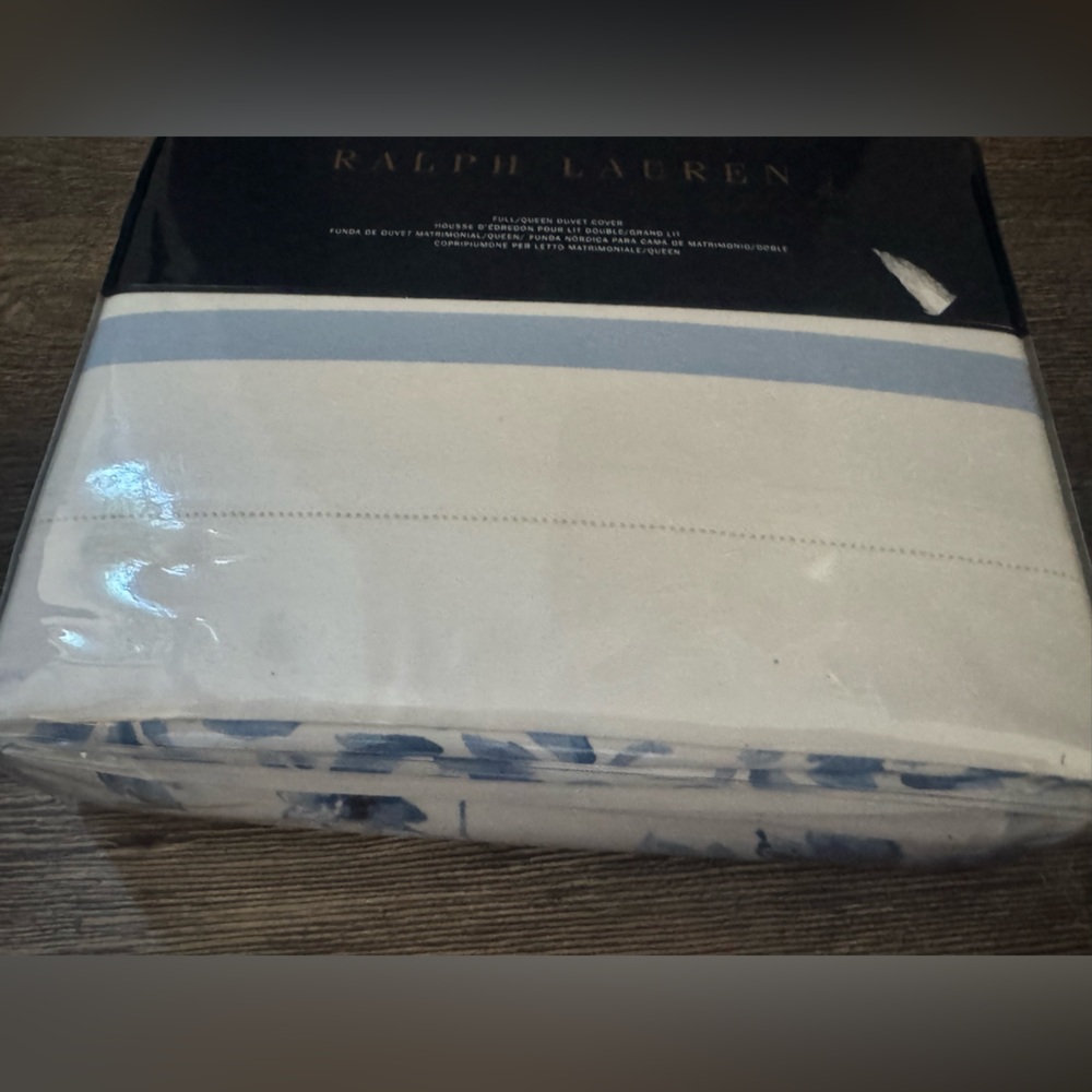 $430 Ralph LAUREN Whitlow Blue White Floral Full/Queen‎ Duvet Cover 100% Cotton - Picture 4 of 7
